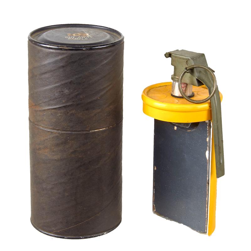 Original U.S. Cold War Federal Laboratories Spedeheat Smoke Grenade Cutaway - Inert EOD Sample Room Specimen