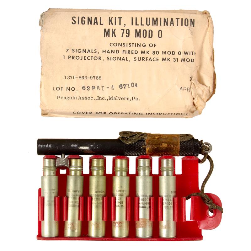 Original U.S. Vietnam War Mk 79 Penflare Set with All Flares Intact - Dated 1967