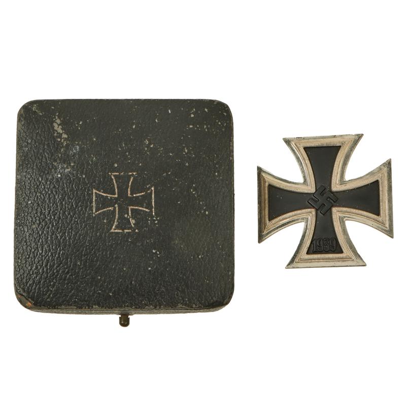 Original German WWII Excellent Cased Iron Cross First Class 1939 by Rudolf Wachtler & Lange of Mittweida - EKI