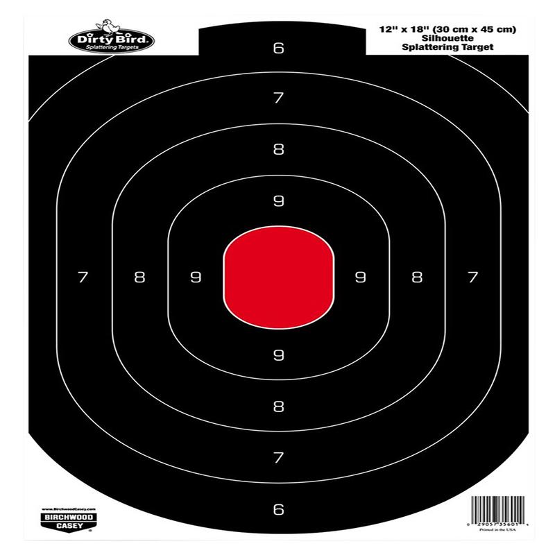 Birchwood Casey Dirty Bird Silhouette Splattering Targets 12 x 18, Heavy Tagboard, 100-Pack 35601
