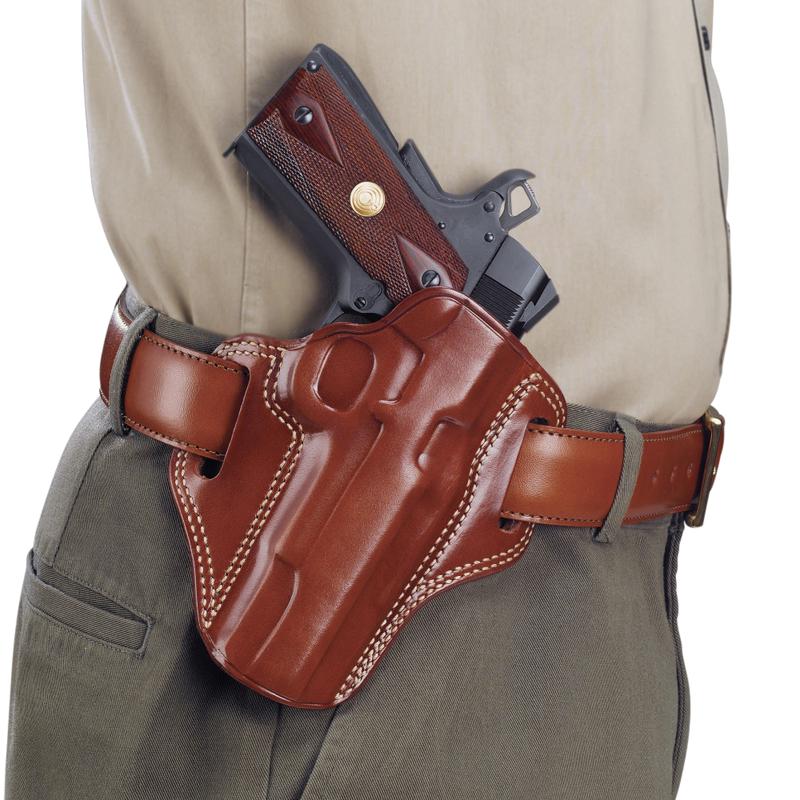 Galco Combat Master Leather Belt Holster, Outside-the-Waistband, Right Hand, Tan  CM800