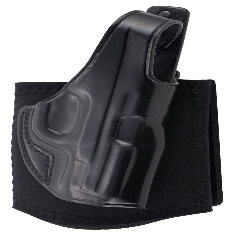 Galco Ankle Glove Ankle Holster, Black Leather, Right Hand, fits Smith & Wesson M&P Shield/Plus/2.0  AG652B