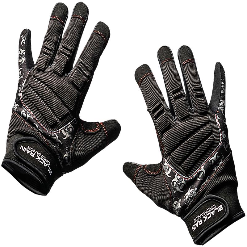 Black Rain Tactical Shooting Gloves, Black/Gray XL, Gel Impact, Touchscreen, Velcro - TACTGLOVEBLK/GRYXL