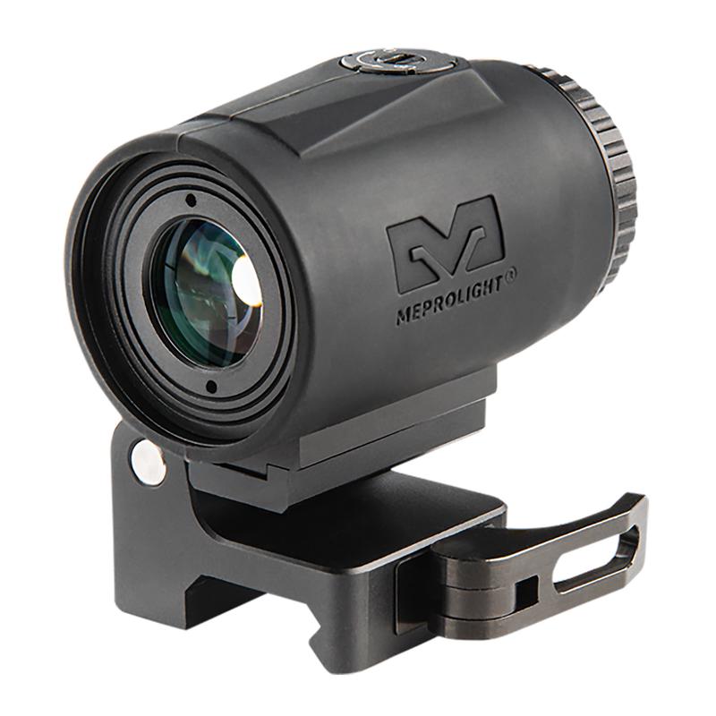 Meprolight MMX3 3x Micro Magnifier with Quick-Flip Picatinny Mount, High-Transparency Optics 8016000100