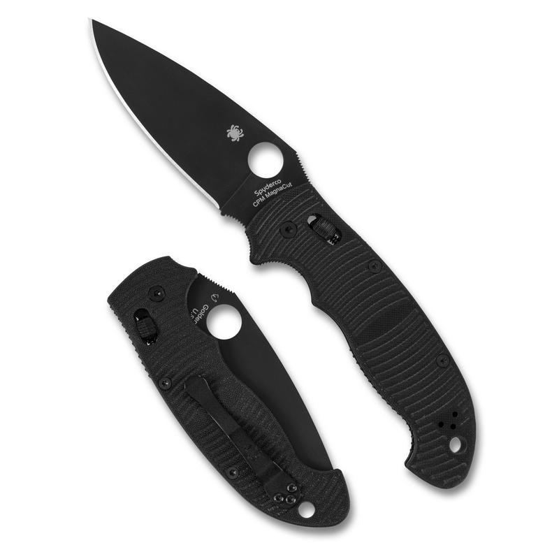 Spyderco Manix 2 XL Salt Folding Knife, CPM MagnaCut Black DLC, G-10 Handle, Ball Bearing Lock  C95GMCBKP2