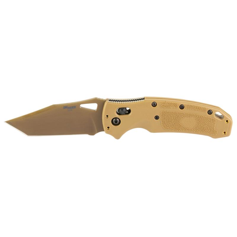 Hogue Sig Sauer K320 M17/M18 Folding Knife, 3.5 in S30V Tanto, Coyote Tan PVD, ABLE Lock - 36361