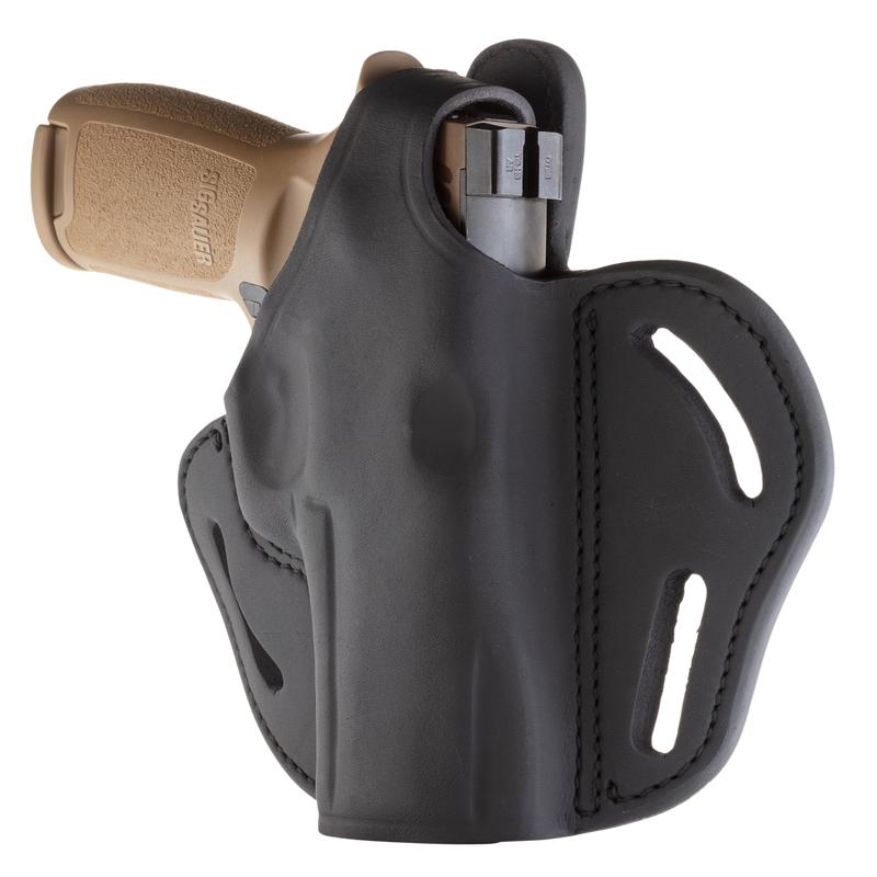 1791 Gunleather BHX Outside-the-Waistband Leather Holster, Right-Hand, Stealth Black, BHX5SBLR