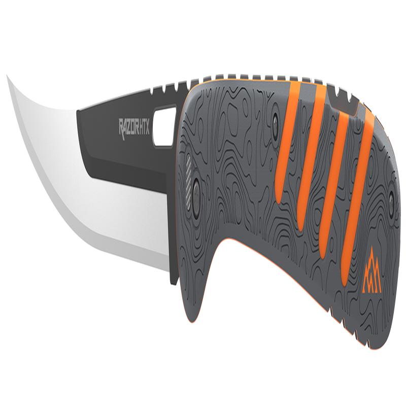 Outdoor Edge Razor HTX 5-inch Folding Knife, Quick-Change Blades, SawSafe Lock, HTX50Y6C