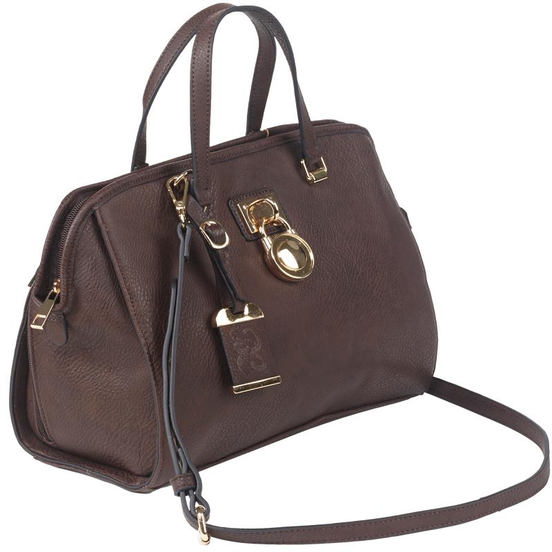 Bulldog Satchel Style Concealed Carry Purse, Chocolate Brown Leather, Ambidextrous  BDP028