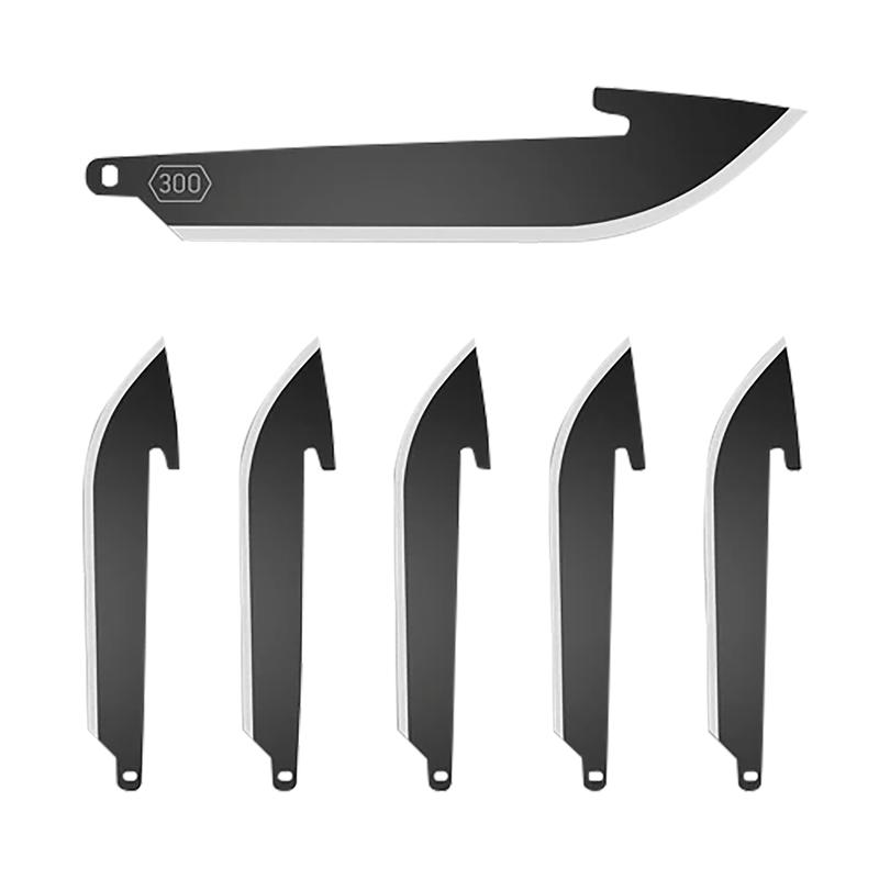 Outdoor Edge RazorSafe 2.5 in Drop-Point Replacement Blades, 420J2 Steel, 6-Pack RR25K-6C