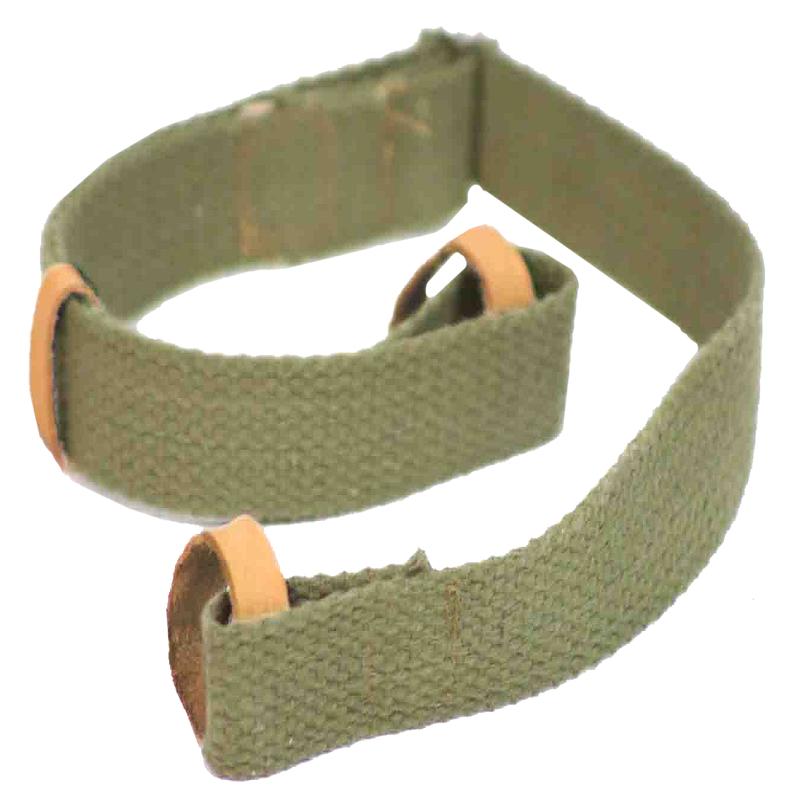 Crickett KSA803 Dog Collar  Green Canvas W/Leather Trim Adjustable