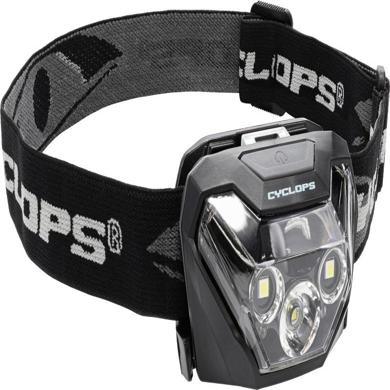 Cyclops HL500 Headlamp, 5W CREE LED, Dual Red/White Light, 75m Beam, IPX6, 3 AAA  CYCHL500