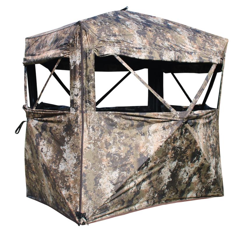 Muddy The Garage Ground Blind, Camo 150D Polyester with Panoramic Windows - MUDGRGBLND