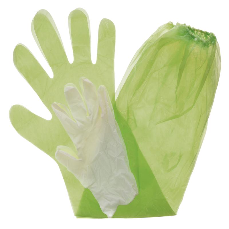 HME Game Cleaning Gloves Combo, Shoulder-Length + Form-Fitting, Towelette Included - GCG4