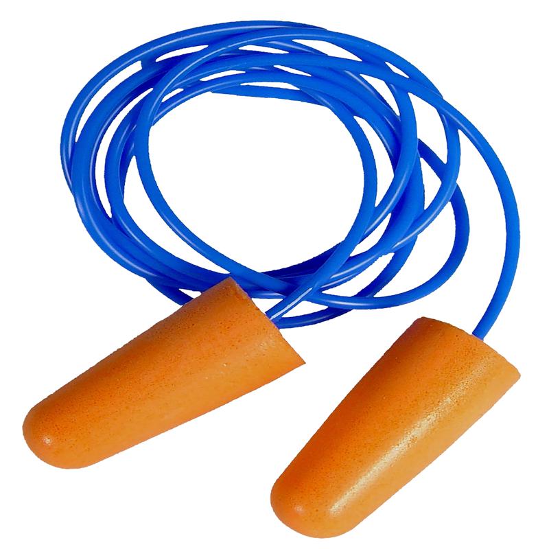 Radians Corded Foam Ear Plugs, Orange, In-Ear, Noise Reduction Rating 32 dB, 3 Pair  FP8100BP