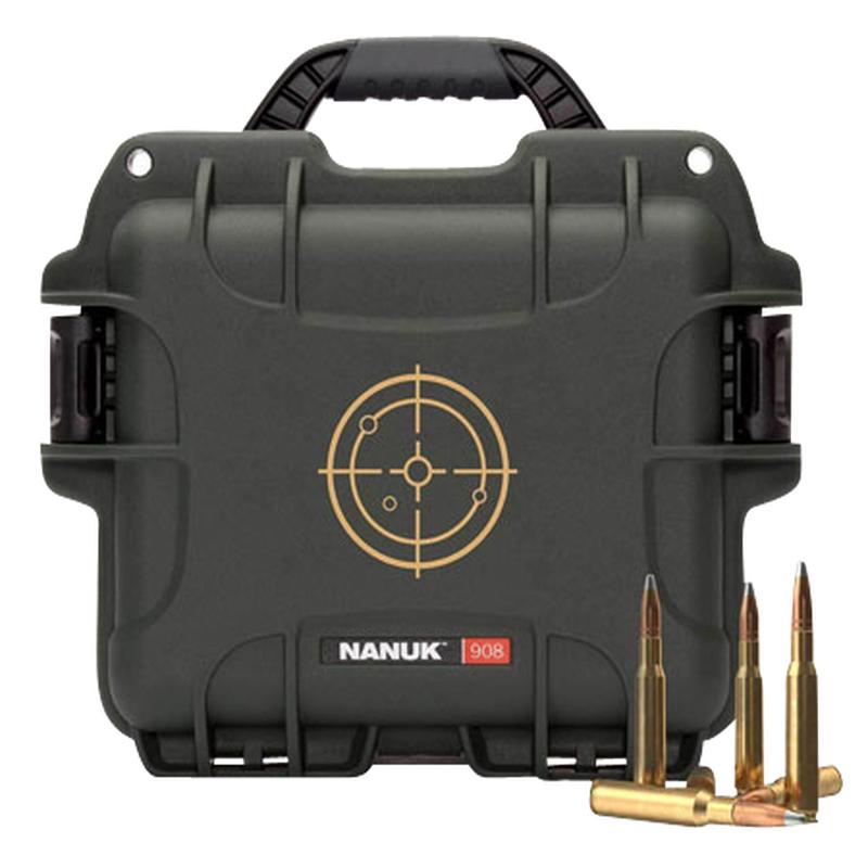 NANUK (PLASTICASE INC) 908 Ammo Case, Waterproof Dustproof High-Impact Polymer, Black, 908AMMO1