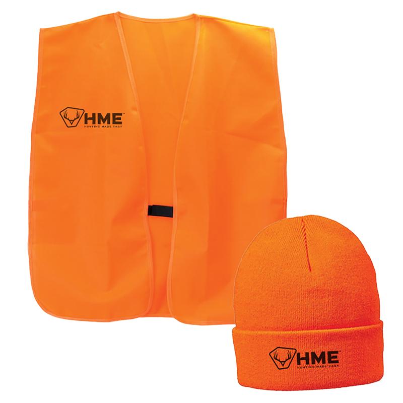 HME HMEVESTKCO Safety  Vest/Beanie OSFA Orange Polyester