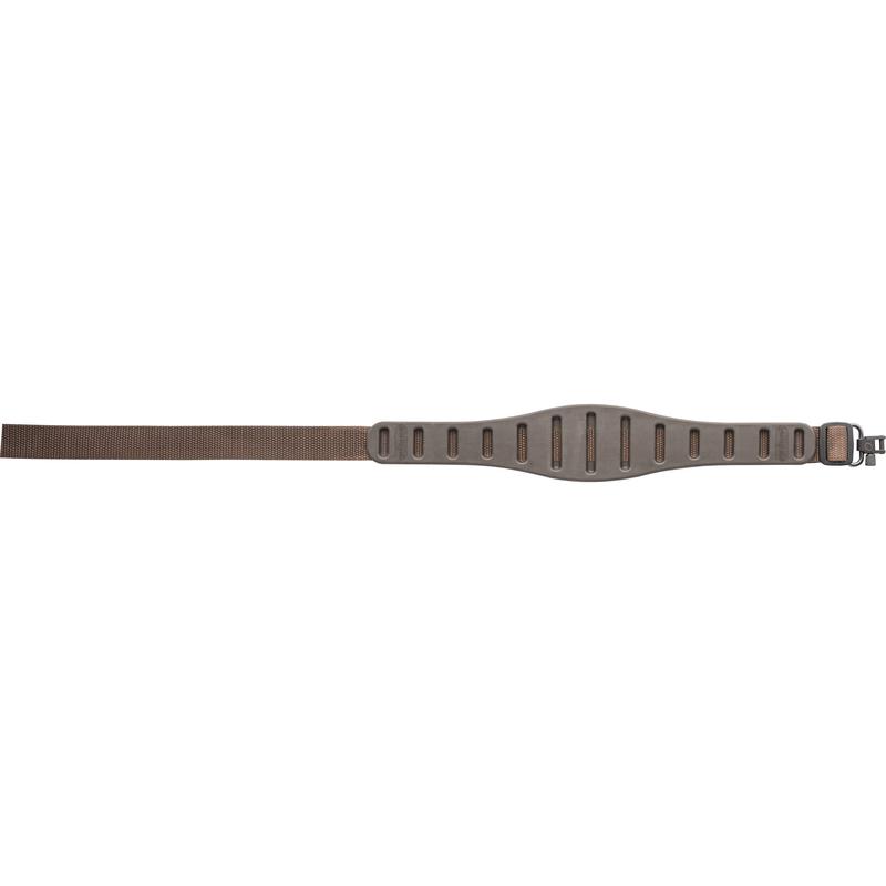 Quake Claw Contour Rifle Sling with Hush Stalker II QD Swivels, Brown  53006-0