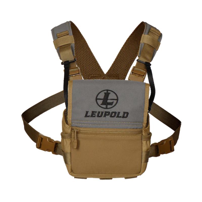 LEUPOLD OPTICS Pro Guide Binocular Harness 2, Tan/Gray, Magnetic Closure & Mesh Straps  181882