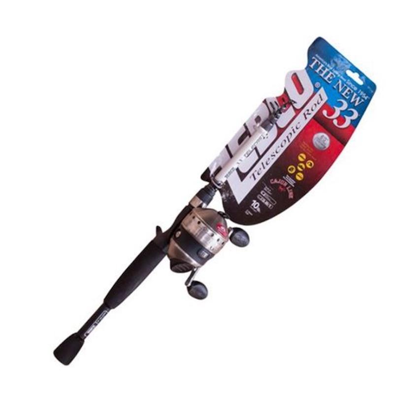 Zebco 33 Micro Telescopic Spincast Combo 5\' Ultra Light Rod, Pre-Spooled Line - 21-39260