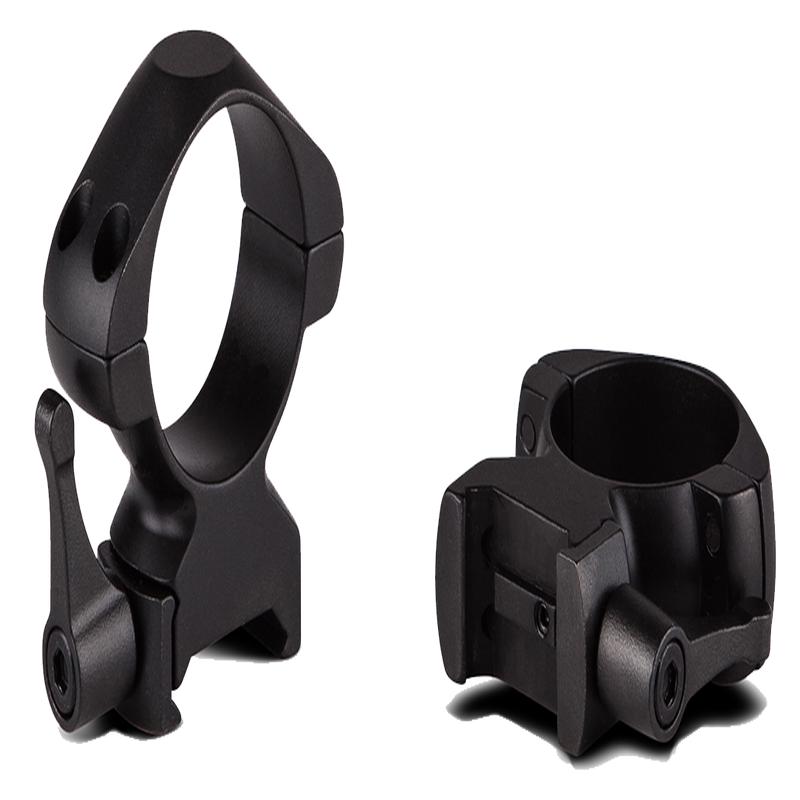 Konus Steel Scope Rings, 1 inch High Quick-Release for Picatinny/Weaver Rails, Matte Black  7406