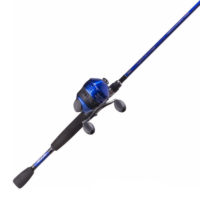 Zebco 33 Custom Z Spincast Combo 6\' Medium 2-Piece Rod, Blue Finish - 21-39600