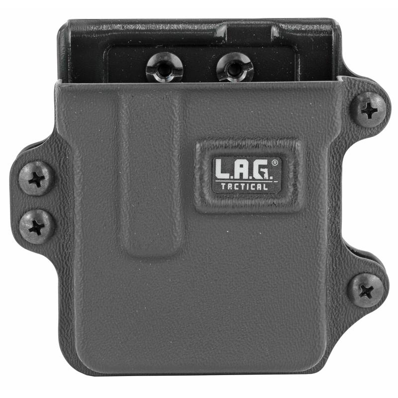 L.A.G. Tactical Modular Carry System AR-15 Rifle Magazine Carrier, Kydex Black, Adjustable 1.75-in Belt Clip, 35000