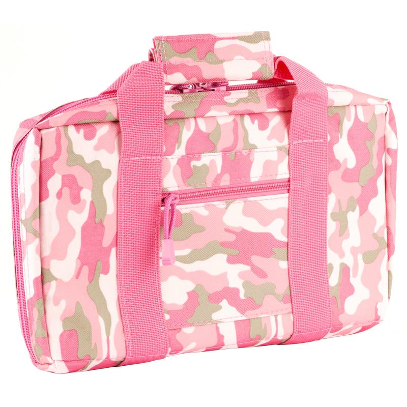 NcSTAR Discreet Pistol Case, Pink Camo Nylon with Dual Padded Compartments & Mag Loops  CPP2903