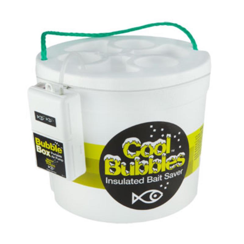 MARINE METAL Cool Bubbles Insulated 8-Quart Bait Bucket with Bubbles B-11 Aerator Pump, CB-11
