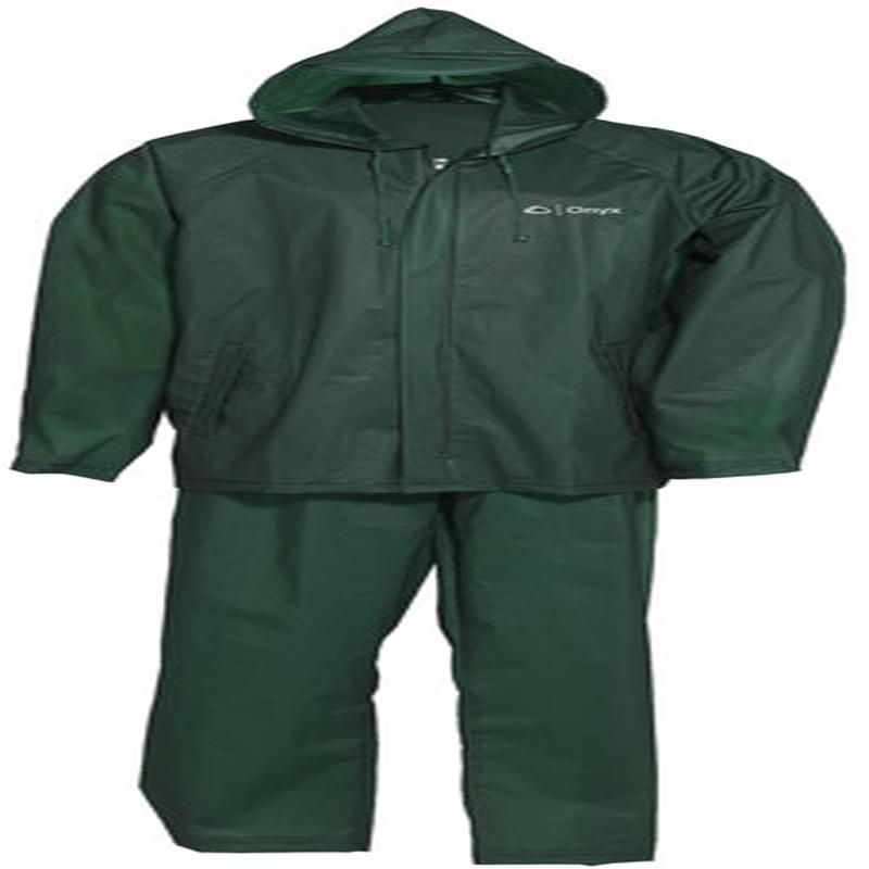 Absolute Outdoors EVA Rain Suit, Green Small, Hooded Jacket & Pants Set - 508300-400-020-12