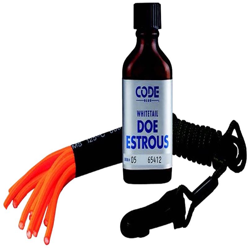 Code Blue Doe Estrous Drag System, Whitetail Scent Lure 1 fl oz Bottle with Drag Rag OA1089