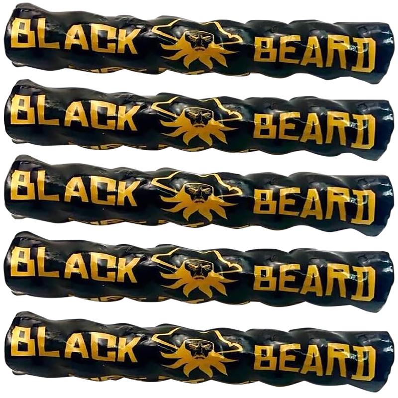 BLACK BEARD FIRE STARTERS Fire Rope 5-Pack - Wax-Infused Cotton, Safe to Handle, Black, 5PACK