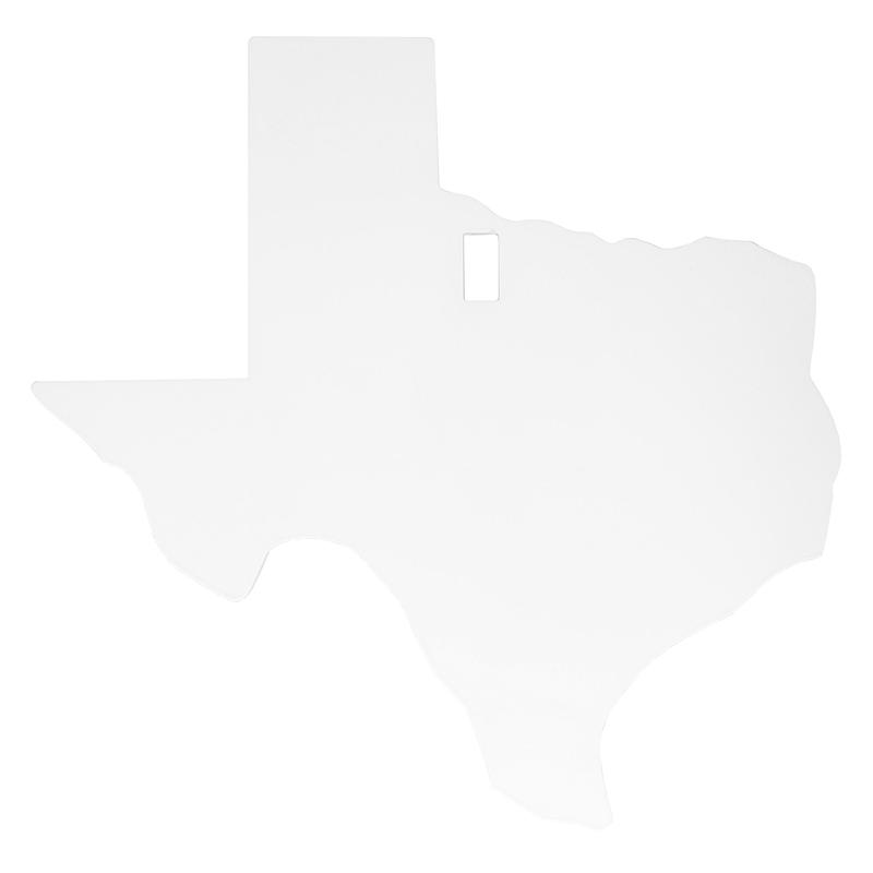 Birchwood Casey AR500 Texas Silhouette Steel Target, 3/8 in Thickness, White Powder Coat - BC-47721