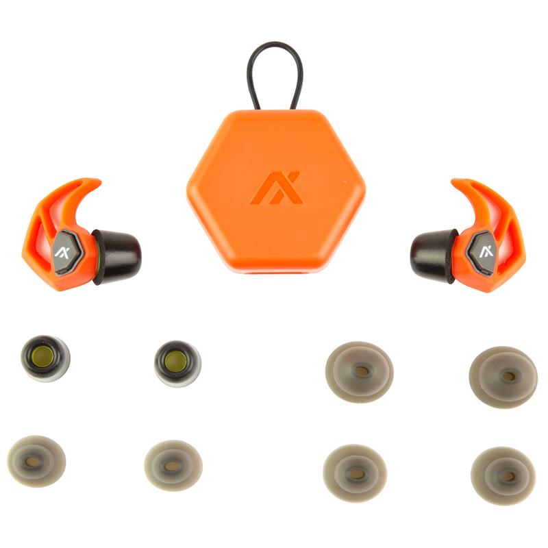 AXIL X30i Passive Earplugs with Open/Closed Toggle, Blaze Orange, Dynamic Mesh Filter X30I-BLAZE