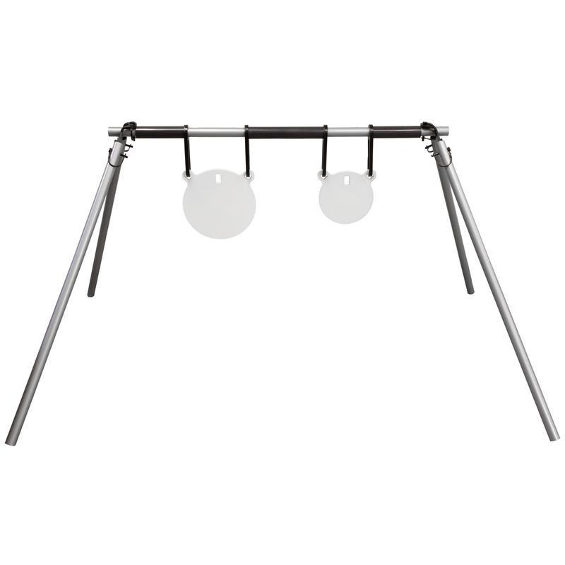 Birchwood Casey AR500 Steel Gong Hanger Kit, 3/8 in, 6 in & 8 in Targets, White Powder Coat BC-41568