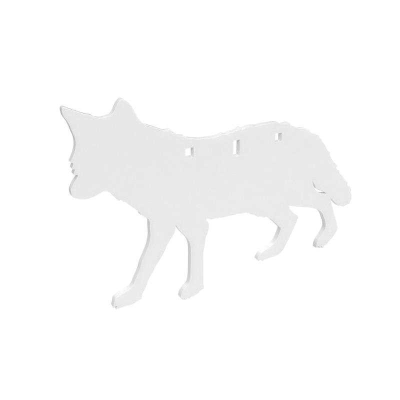Birchwood Casey AR500 Coyote Silhouette Steel Target, 3/8 in White Powder Coat, BC-47711