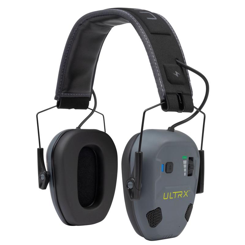 Allen Company ULTRX Bionic Fuse Ion Bluetooth Electronic Earmuff, Noise Reduction Rating 22 dB, Slate  4171