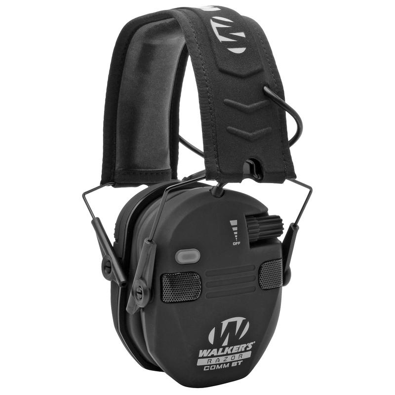 Walker\'s Razor Slim Electronic Quad Bluetooth Ear Muffs, 23 dB NRR, Integrated Mic  GWP-RSEQM-BT