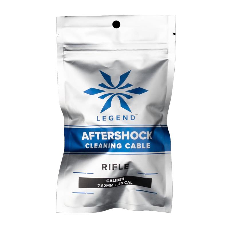 Legend Outdoor Gear Aftershock Bore Cleaning Cable for .30 Cal/7.62 mm Rifles, Washable Cotton Braid, AS-CC-762
