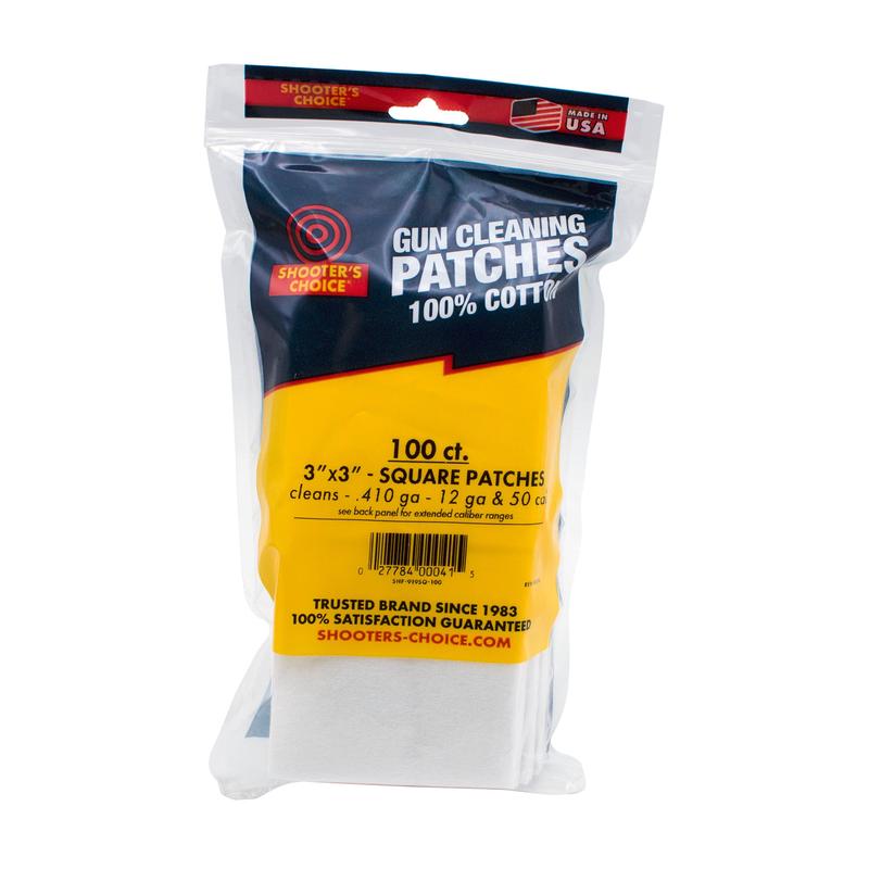 Otis Technology Cotton Square Gun Cleaning Patches, 3-Inch, 100 Pack  FG-919SQ-100