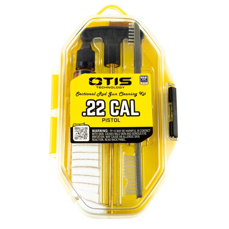 Otis Technology .22 Cal Pistol Cleaning Kit with Brass Rod, Brush & FP-10 CLP  FG-SRS-22P