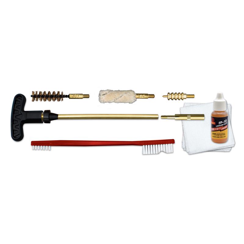 Otis Technology 9mm Pistol Rod Cleaning Kit with Brass Rod, Brushes & FP-10 CLP, FG-SRS-9MM