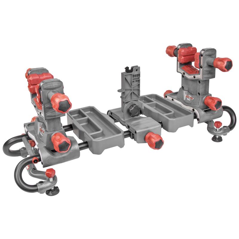Tipton Ultra Gun Vise, modular steel frame with dual clamps, leveling feet, solvent-resistant trays, 110011