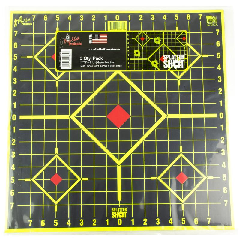 Pro-Shot Products SplatterShot 17.75 in Sight-In Peel & Stick Target, 5-Pack, 17.75SI-5PK