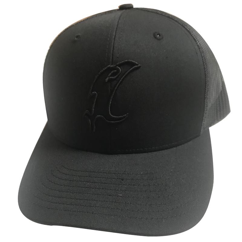 \"Vic\" Outline Black Adjustable Hat