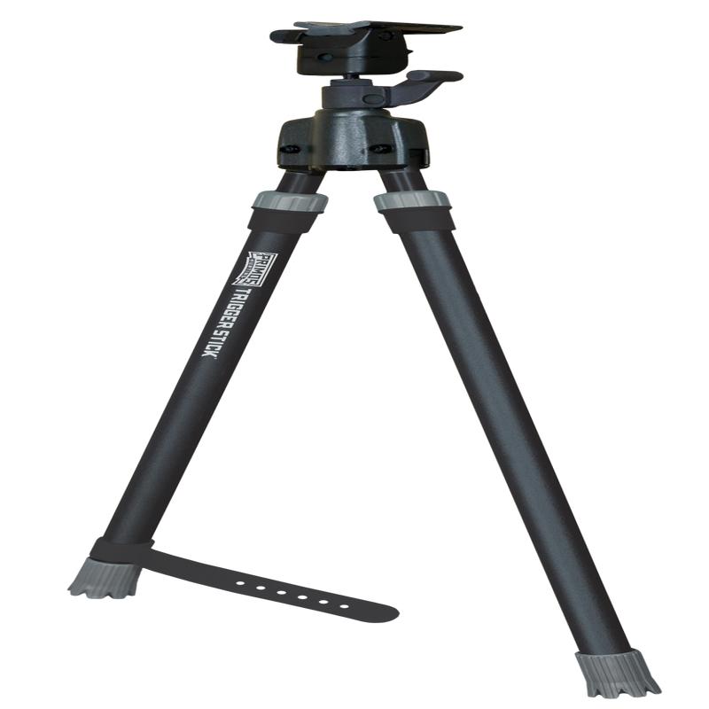 Primos Trigger Stick Gun-Mounted Bipod, Steel, Medium Height, Quick-Detach Swivel Stud, 65826