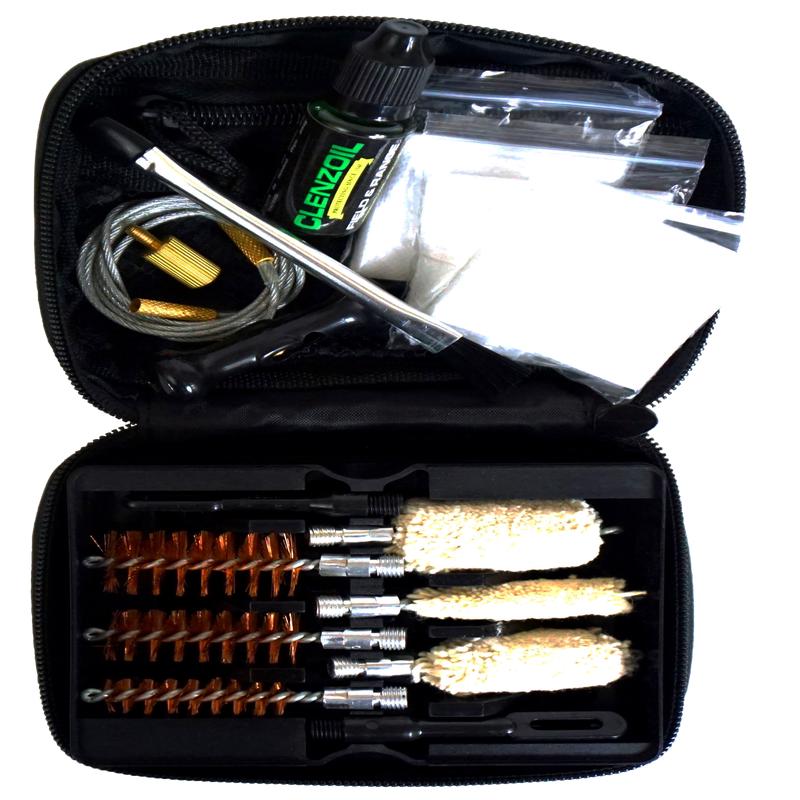 Clenzoil Field & Range Multi-Gauge Shotgun Cleaning Kit, 12-Piece, Brass Brushes, 39in Cable  2465