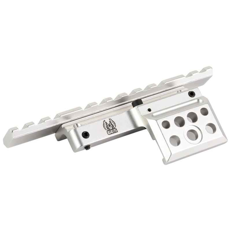 GG&G, Inc. Ruger Mini-14 Scope Mount, Silver Picatinny Rail, See-Under Design - GGG-1519BD