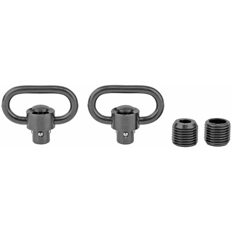 GrovTec Heavy Duty Push Button Quick Detach Sling Swivel Set with Stainless Steel Bases, GTSW295
