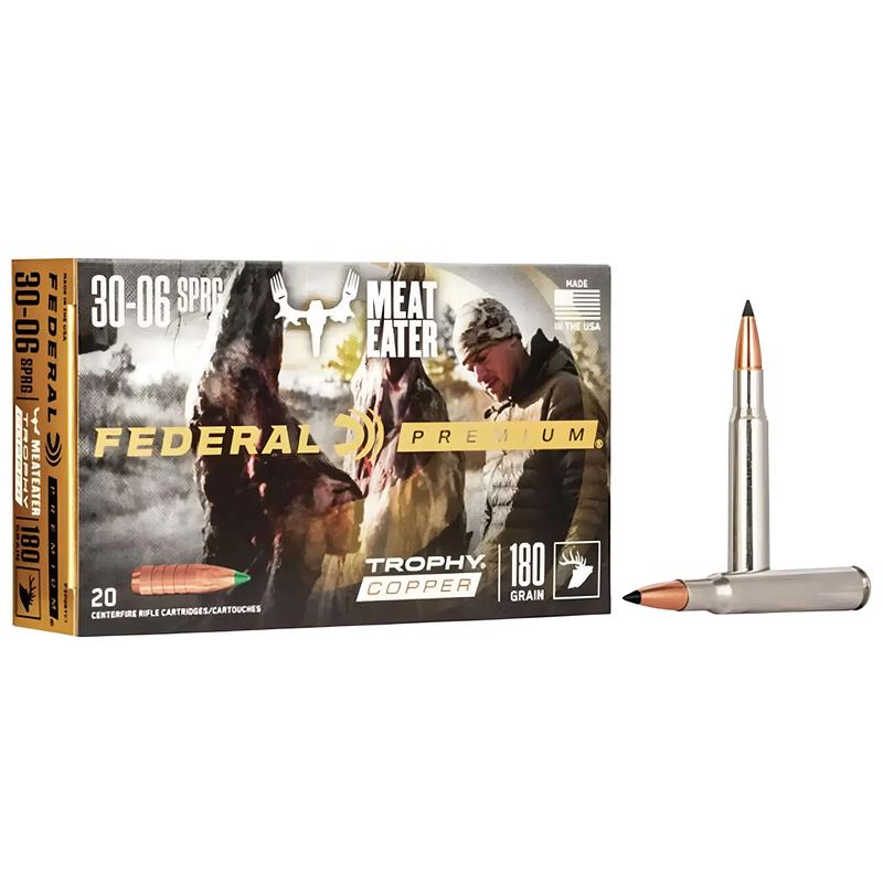 Federal Premium V-Shok 30-06Sprg 180Gr Trophy Copper 2700fps Ammo